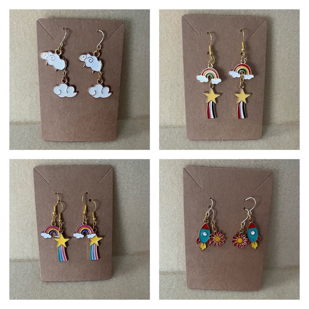 *3 for 20* Whimsical Rainbow and Stars Earring Sets